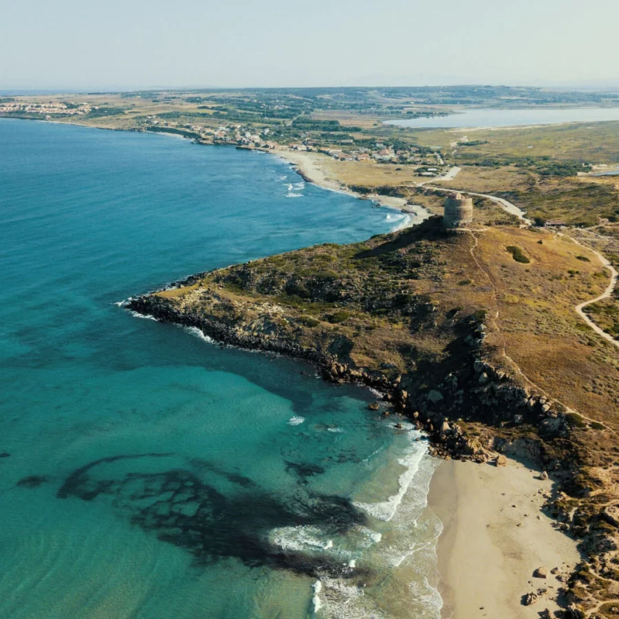 foto drone spiaggia di tharros sardegna beat fly